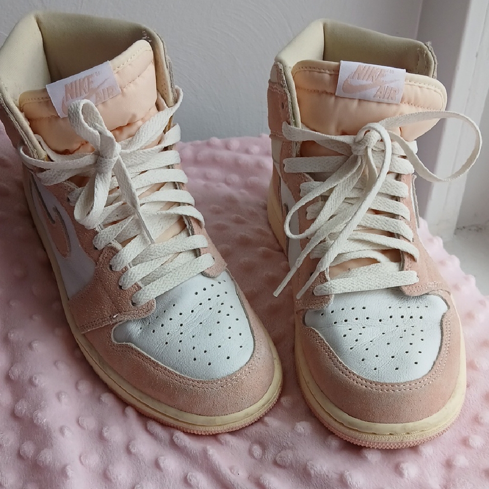 Nike Pink and White Retro Sneakers